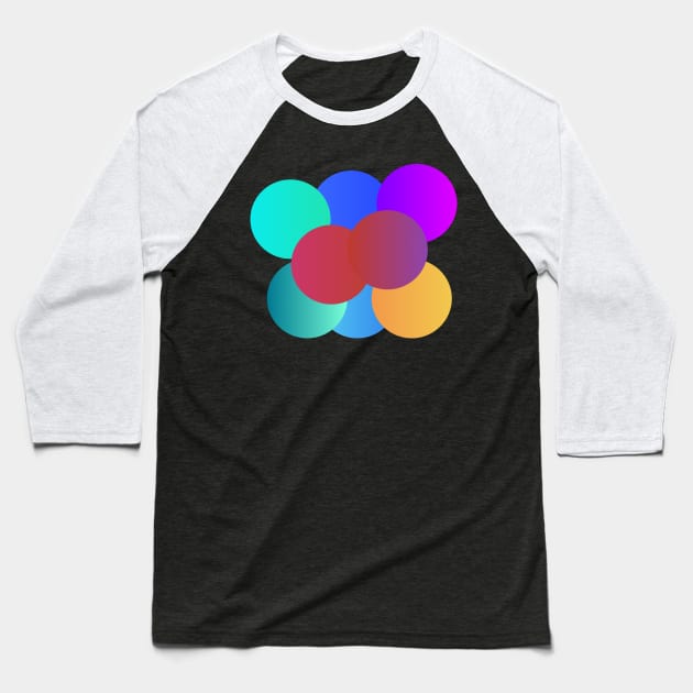 Colorful Circle Baseball T-Shirt by ahmadzakiramadhan